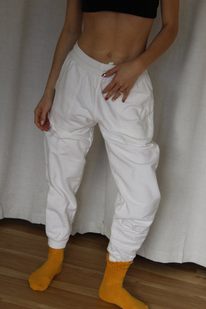 Vintage Cloud White Doubleweight Cotton Jogger