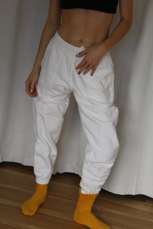 Vintage Cloud White Doubleweight Cotton Jogger