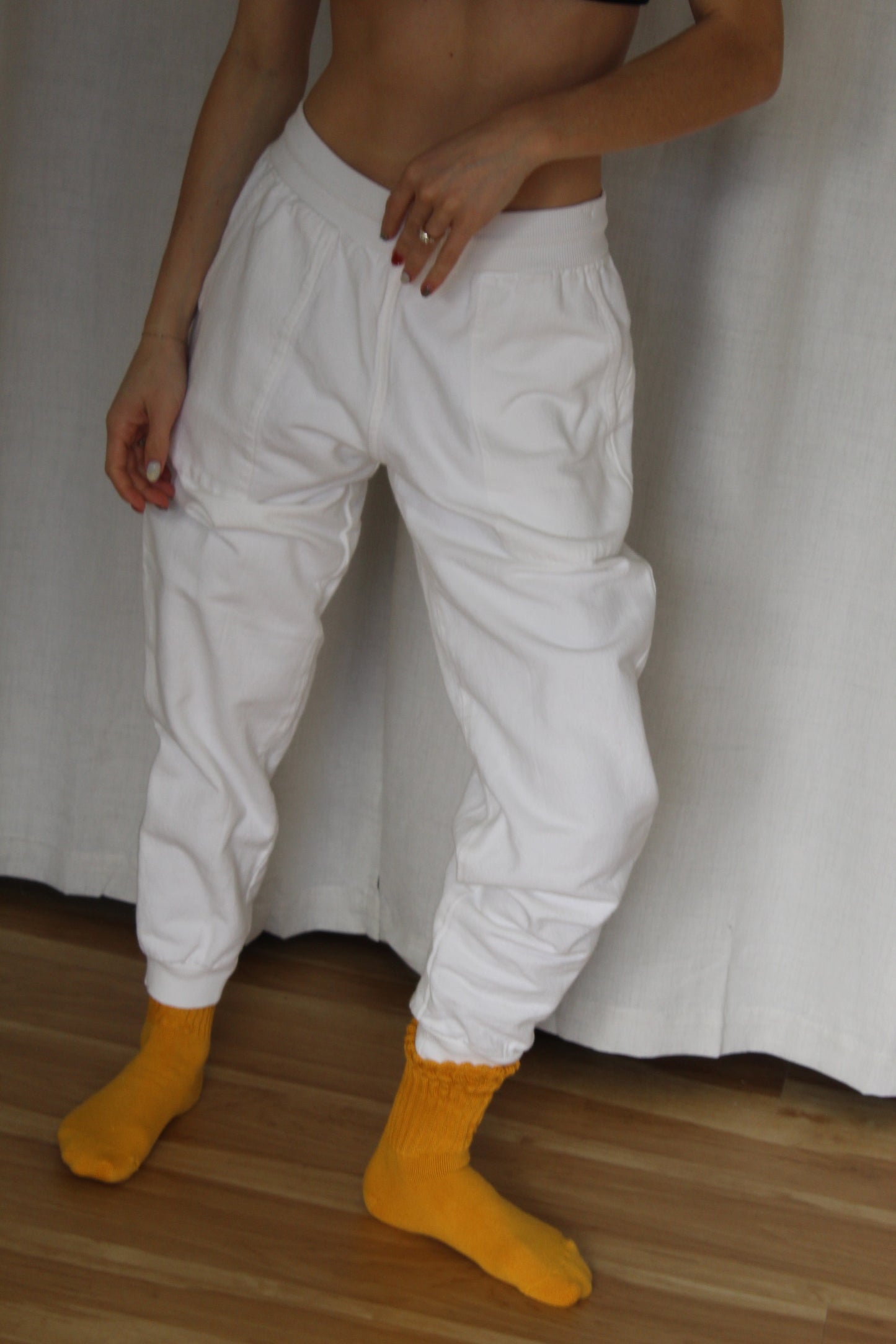 Vintage Cloud White Doubleweight Cotton Jogger