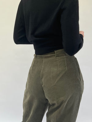 Favorite Vintage Moss Corduroy Pleated Pant
