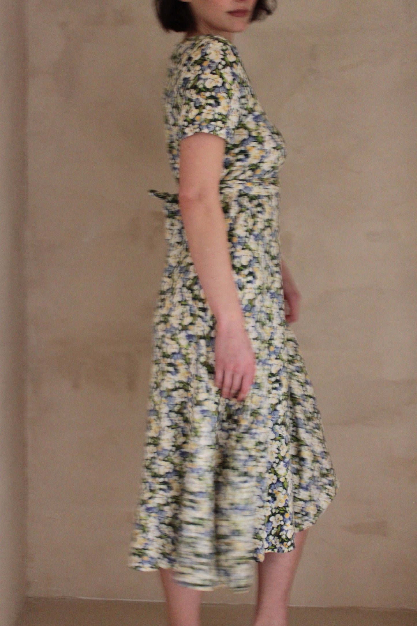 Vintage 70s Diane Von Fürstenberg Pansy Printed Dress