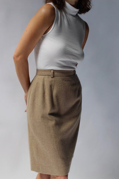 Vintage Ralph Lauren Cashmere Pencil Skirt