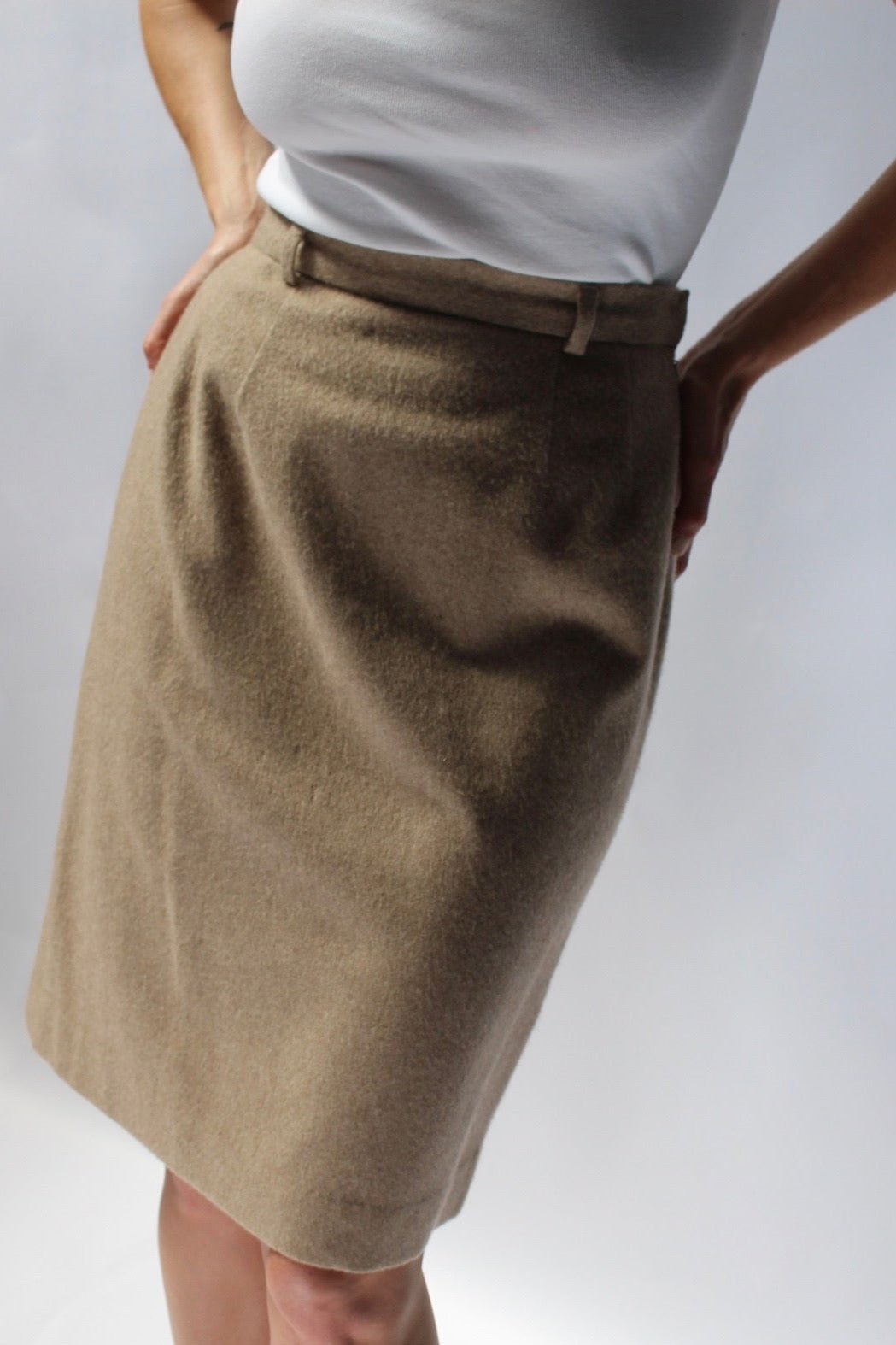 Vintage Ralph Lauren Cashmere Pencil Skirt