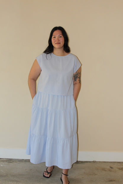MiMi Pinstripe Cotton Skirt