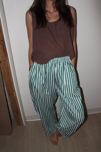 Camden Striped Poplin Curve Pant