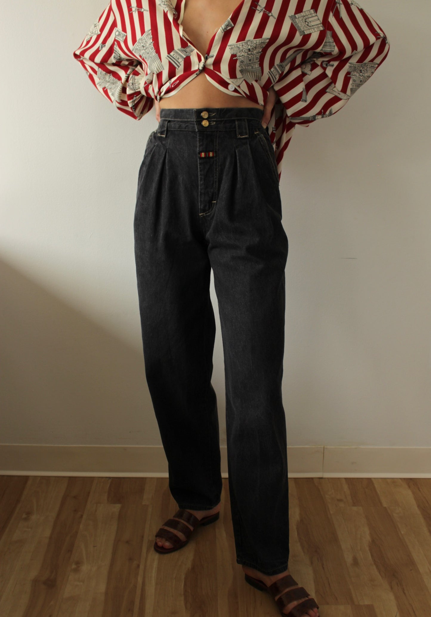 Vintage Laurél High Waisted Faded Black Denim