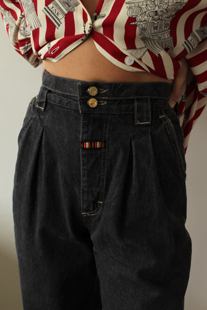 Vintage Laurél High Waisted Faded Black Denim