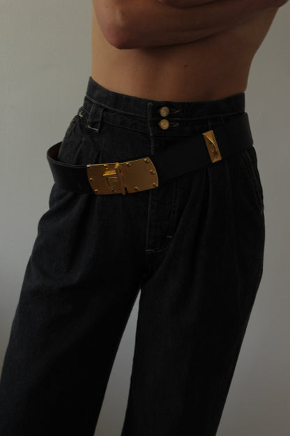 Statement Vintage Donna Karan Leather Belt
