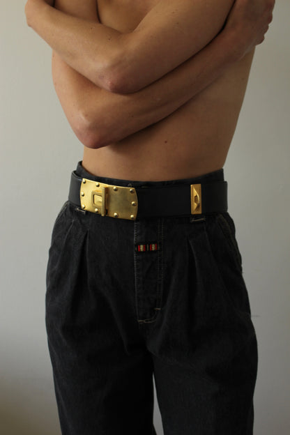 Statement Vintage Donna Karan Leather Belt