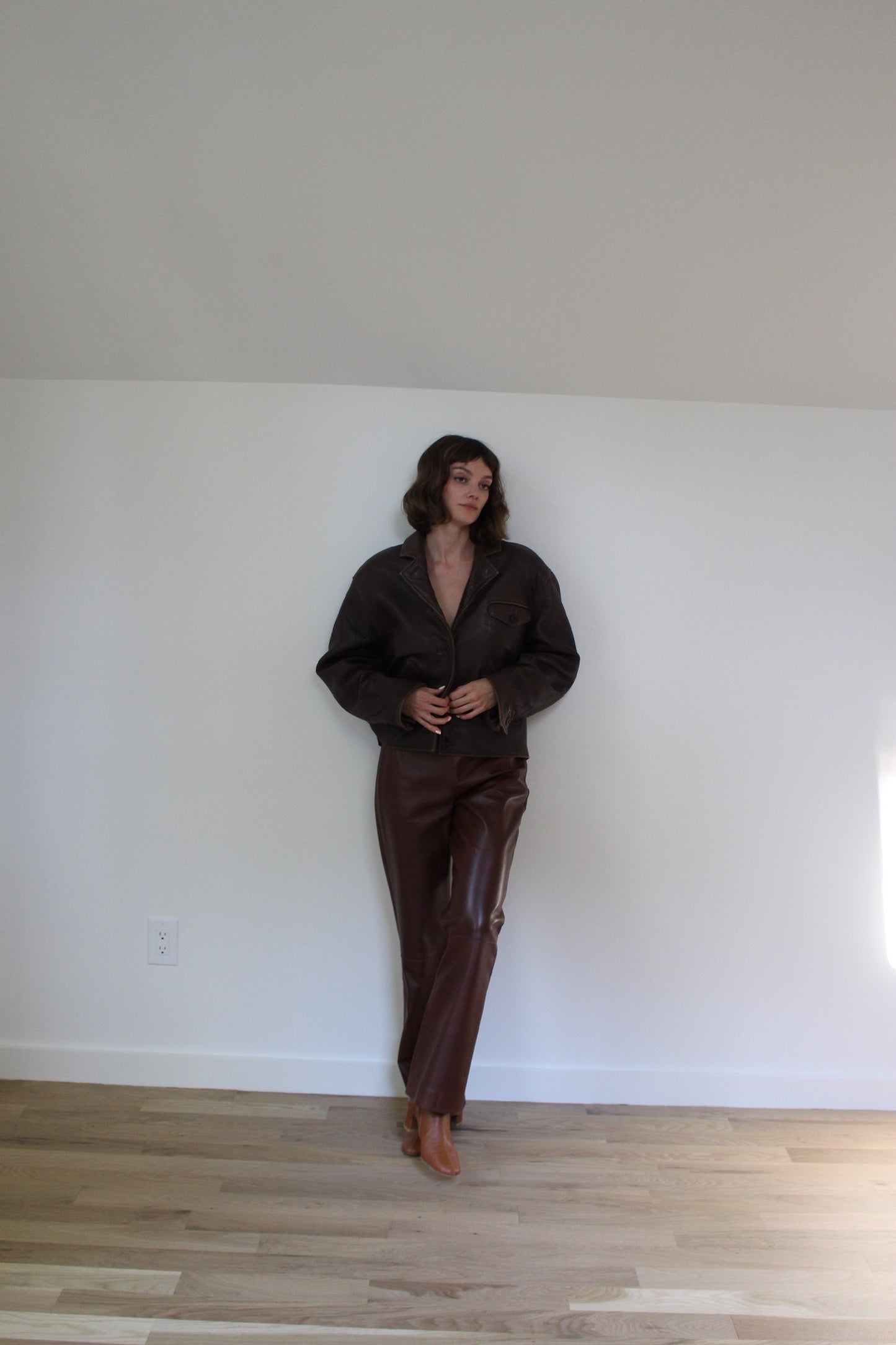 Luxurious Vintage Chocolate Leather Pants