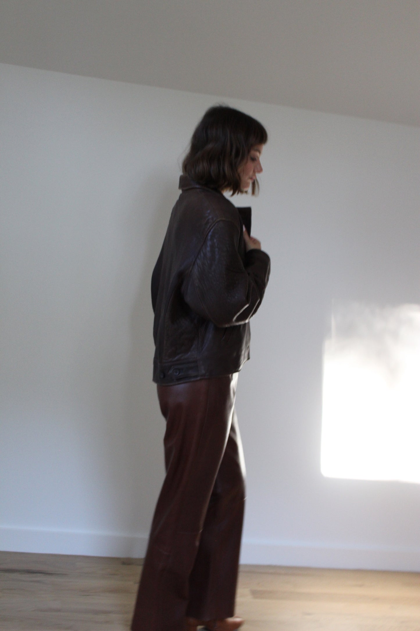 Luxurious Vintage Chocolate Leather Pants