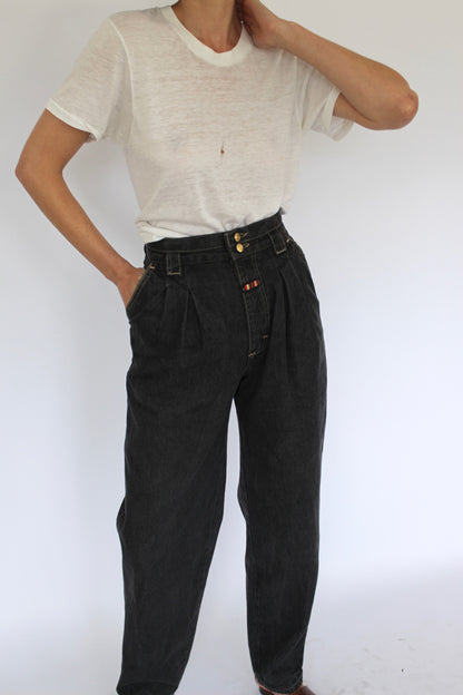Vintage Laurél High Waisted Faded Black Denim