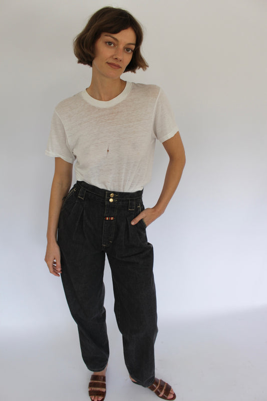 Vintage Laurél High Waisted Faded Black Denim
