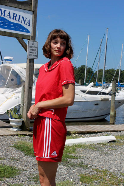 Vintage Red Sailor Blouse
