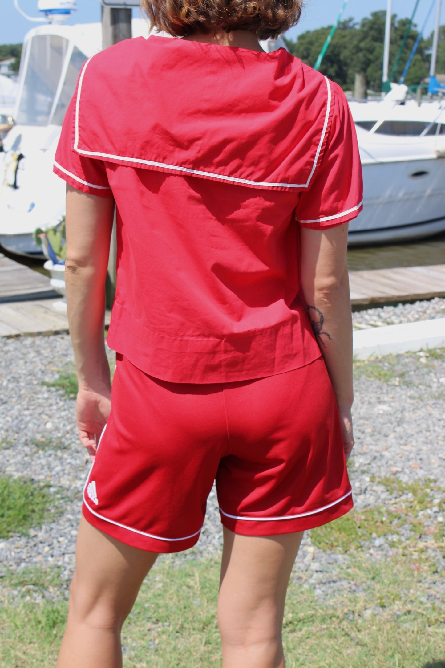 Vintage Red Sailor Blouse