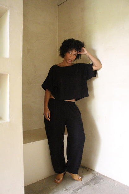 Lenny Cotton Gauze Cropped Tee