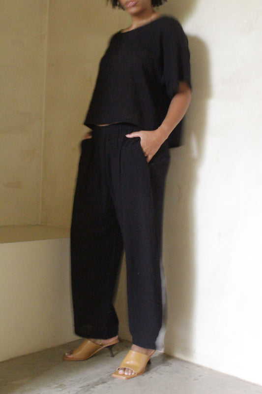 Camden Cotton Gauze Curve Pant
