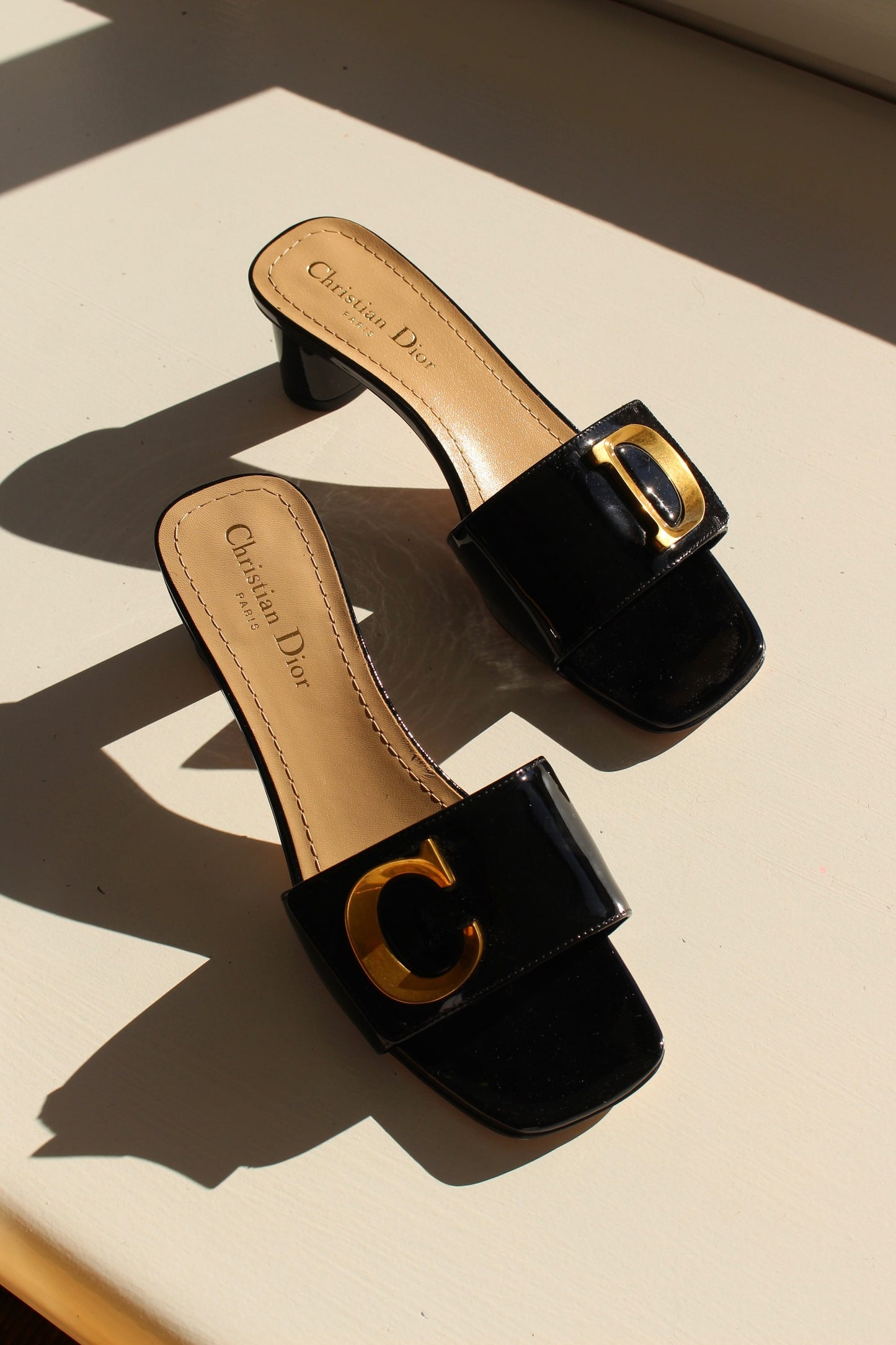 Stunning Christian Dior Patent Leather Mule