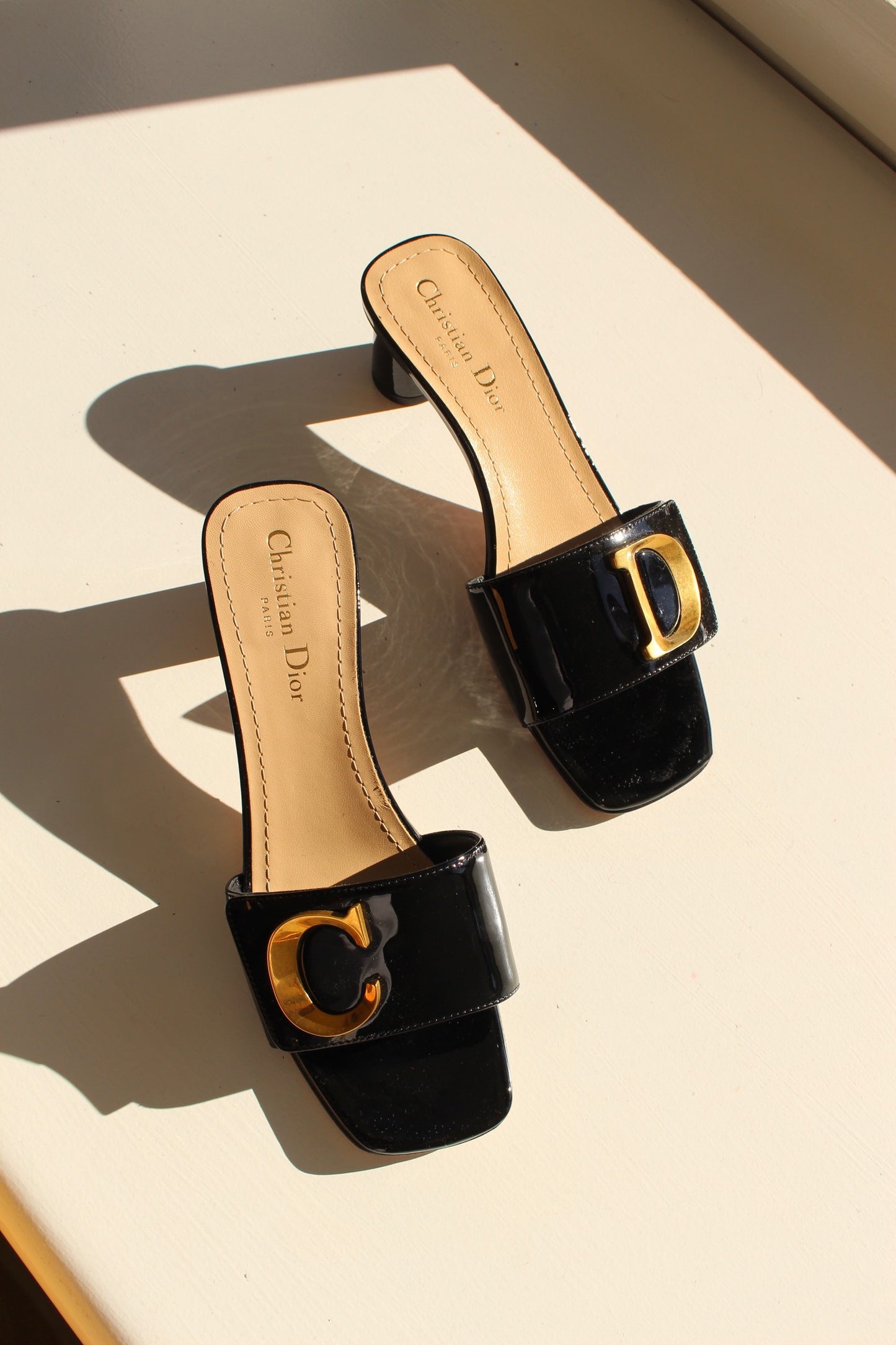 Stunning Christian Dior Patent Leather Mule