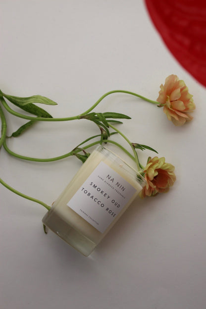 Smokey Oud & Tobacco Rose Candle / Available in Multiple Sizes