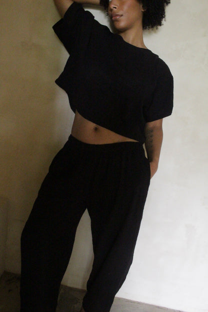 Lenny Cotton Gauze Cropped Tee