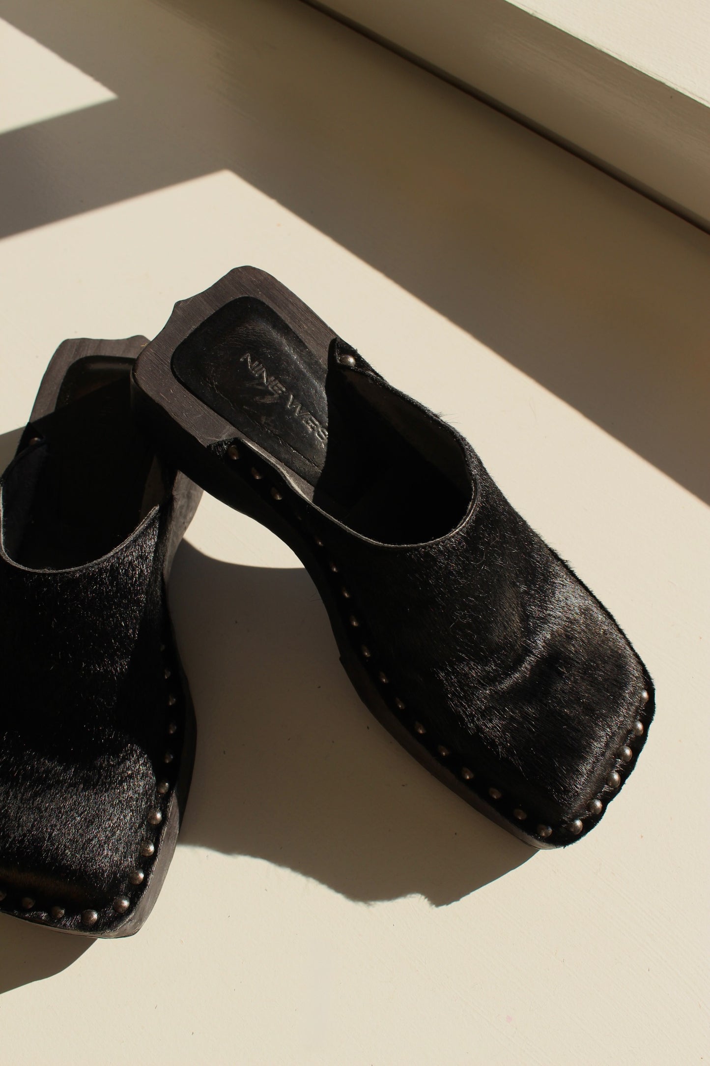 90s Nine West Pony Hair Mule