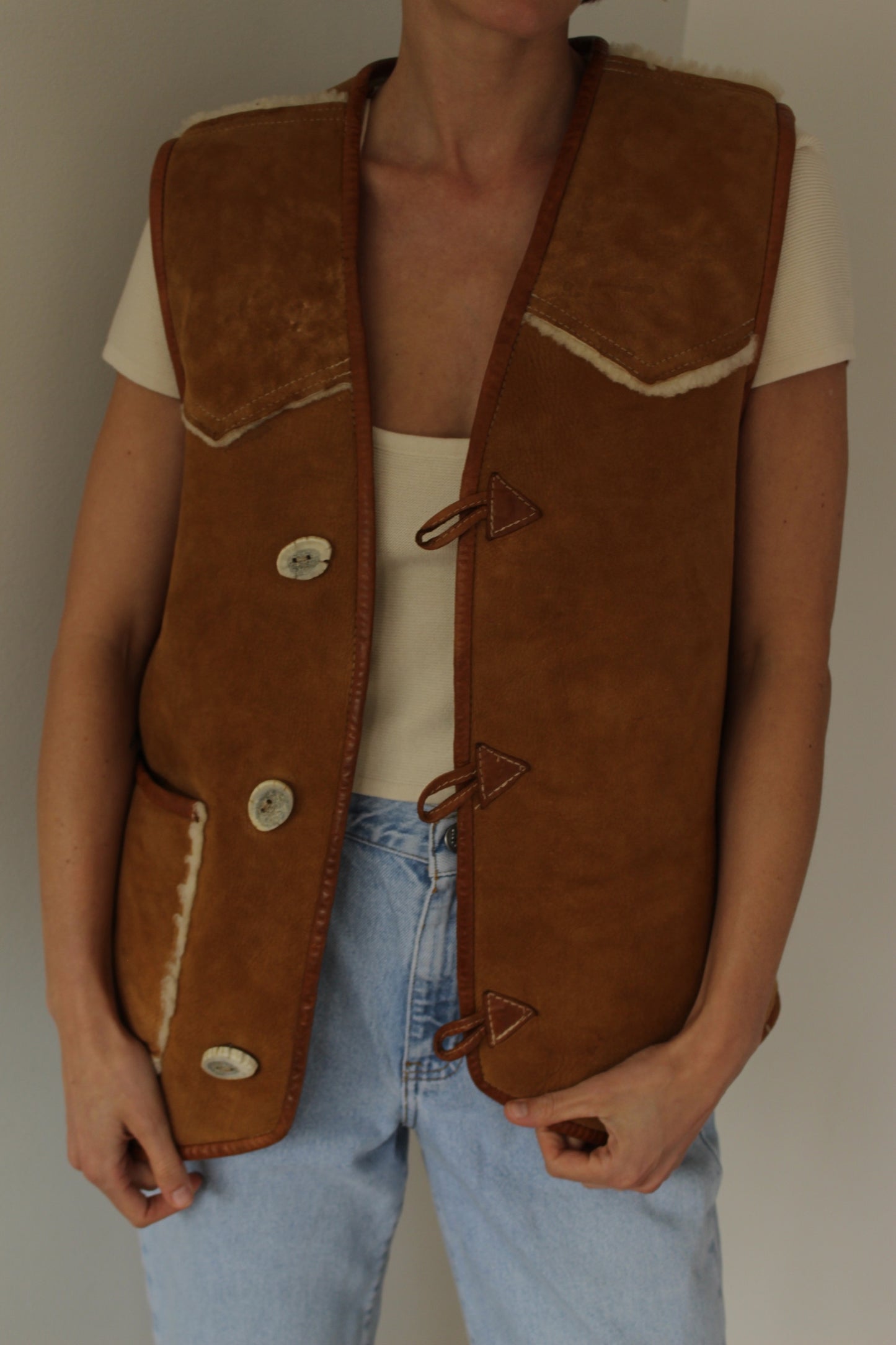 Incredible Vintage Shearling Vest