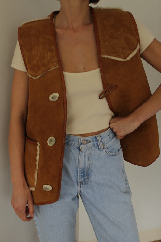 Incredible Vintage Shearling Vest