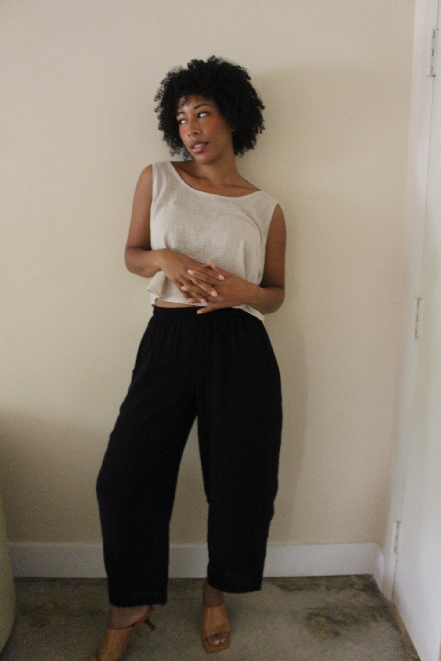 Camden Cotton Gauze Curve Pant