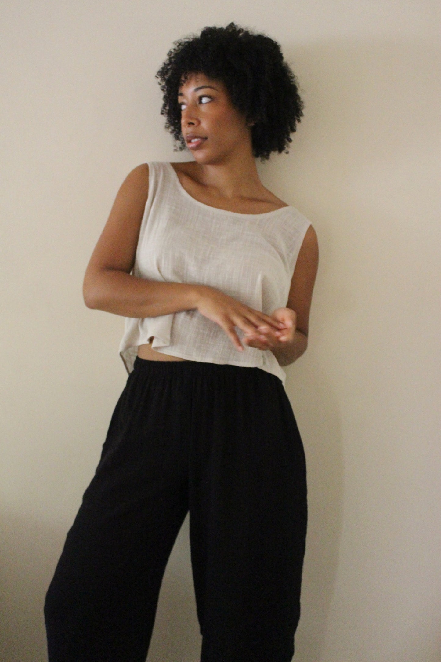 Marni Cotton Gauze Cropped Tank