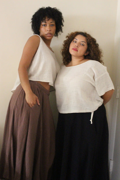 Lenny Cotton Gauze Cropped Tee