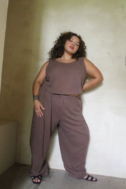 Camden Cotton Gauze Curve Pant