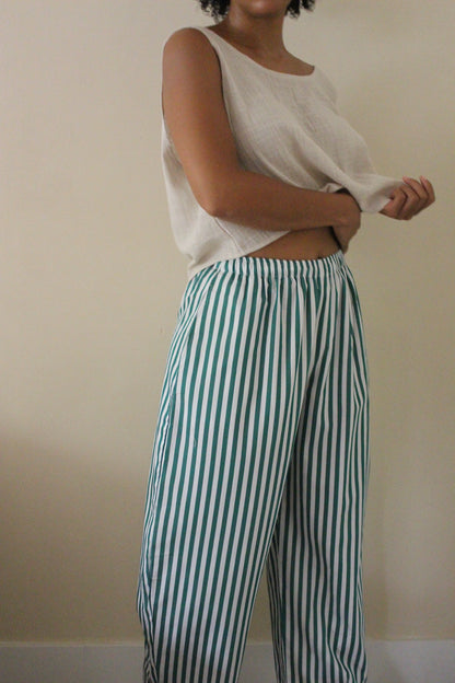 Camden Striped Poplin Curve Pant