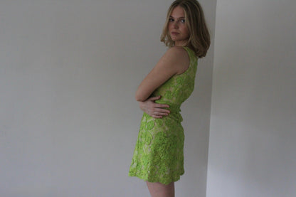 Absolutely Stunning Bonwit Teller Lime Floral Pant Set