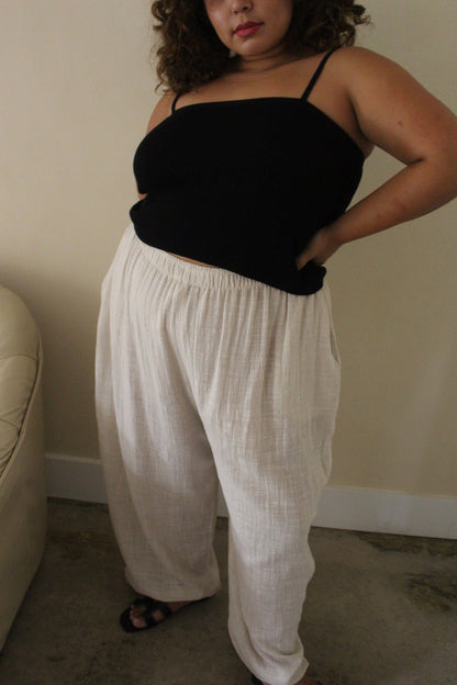 Camden Cotton Gauze Curve Pant