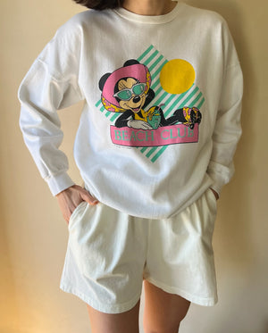 Vintage Minnie Mouse Beach Club Sweatshirt