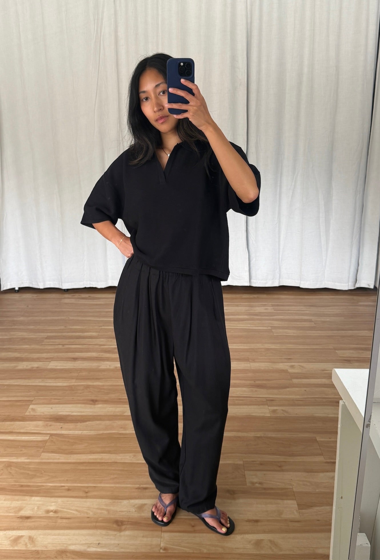Ernie Cotton Seed Stitch Cropped Polo