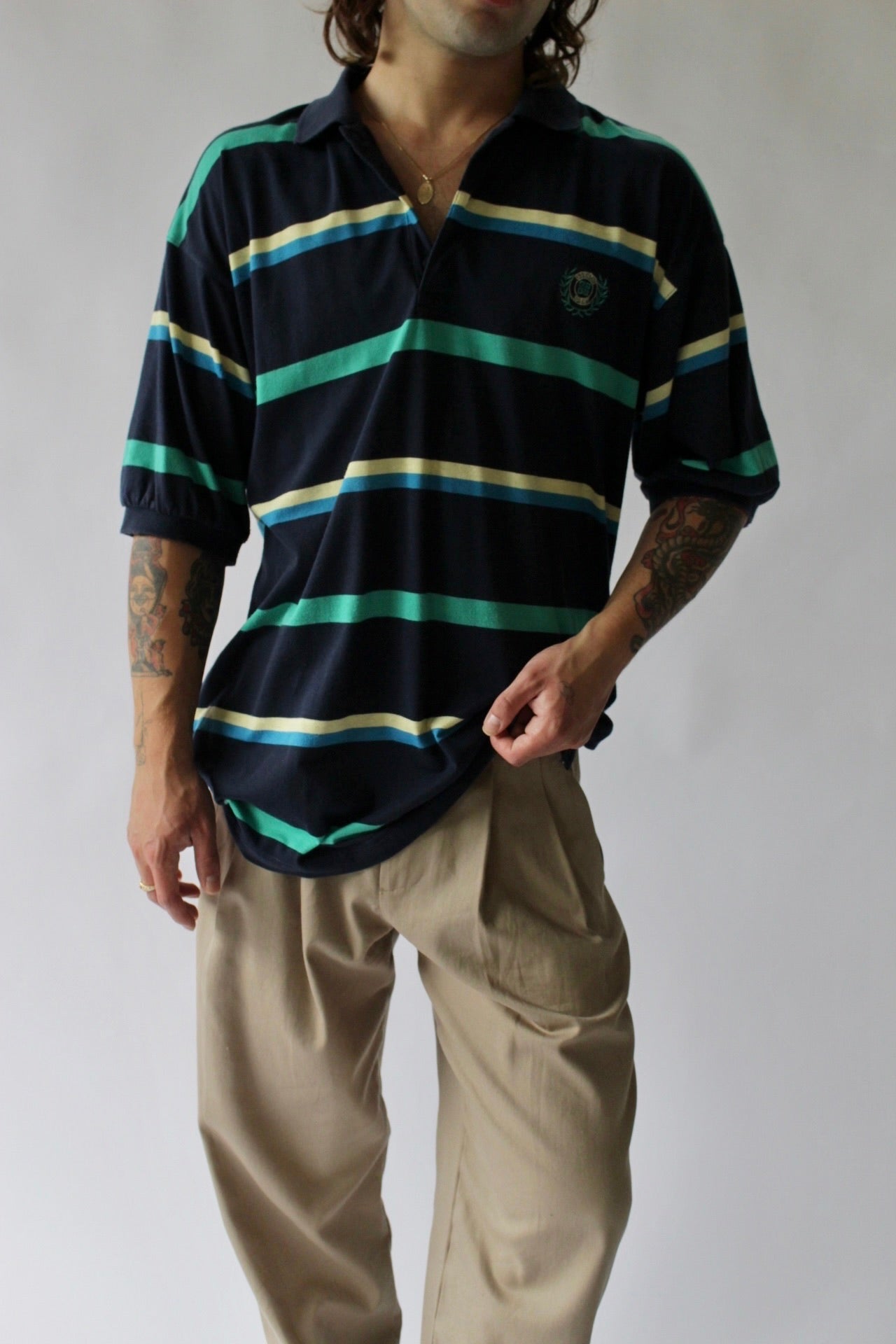 Vintage Navy Striped Givenchy Polo