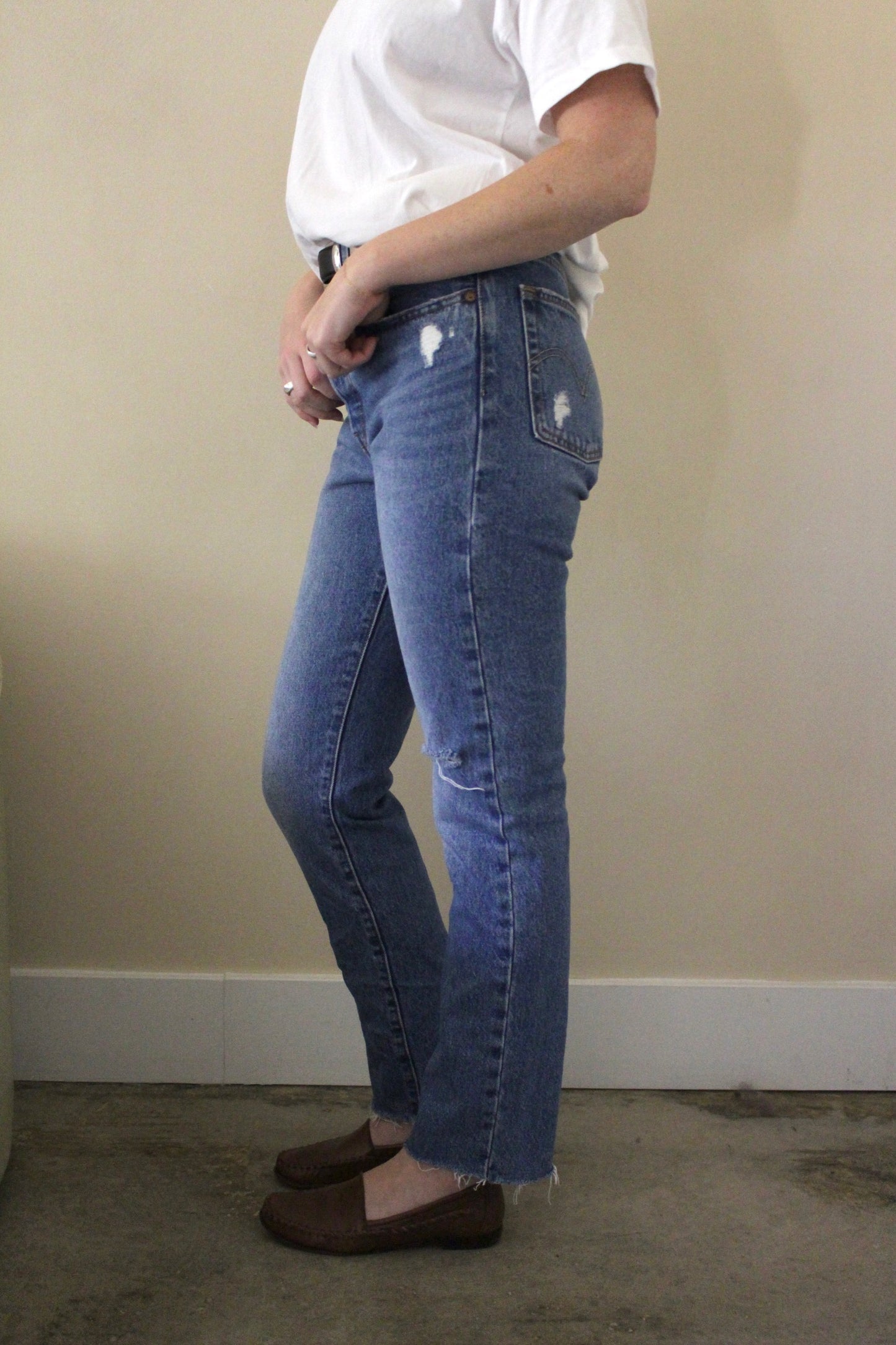 Favorite Distressed 501 Levi's