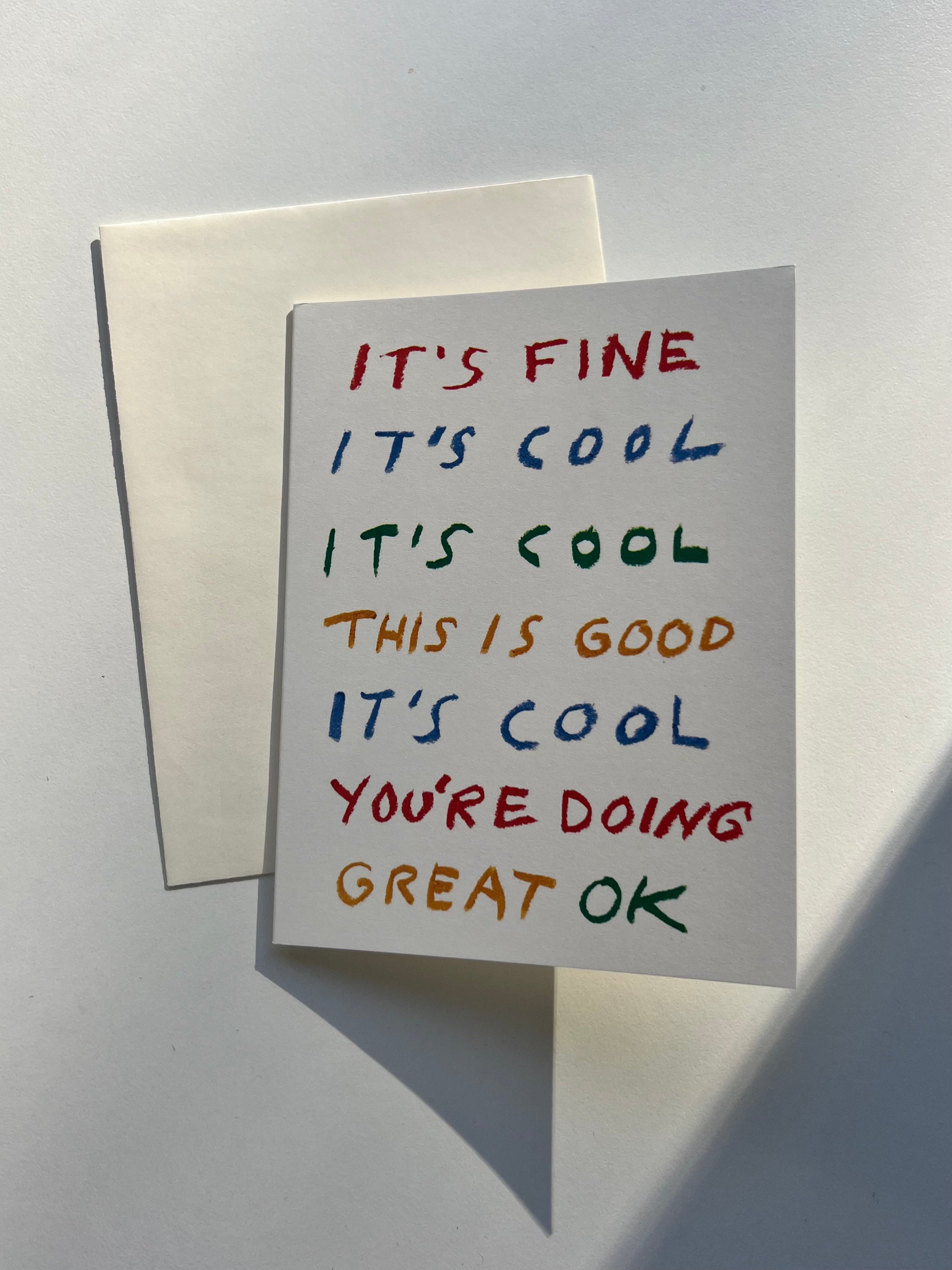 Red Cap It's Fine It's Cool Greeting Card