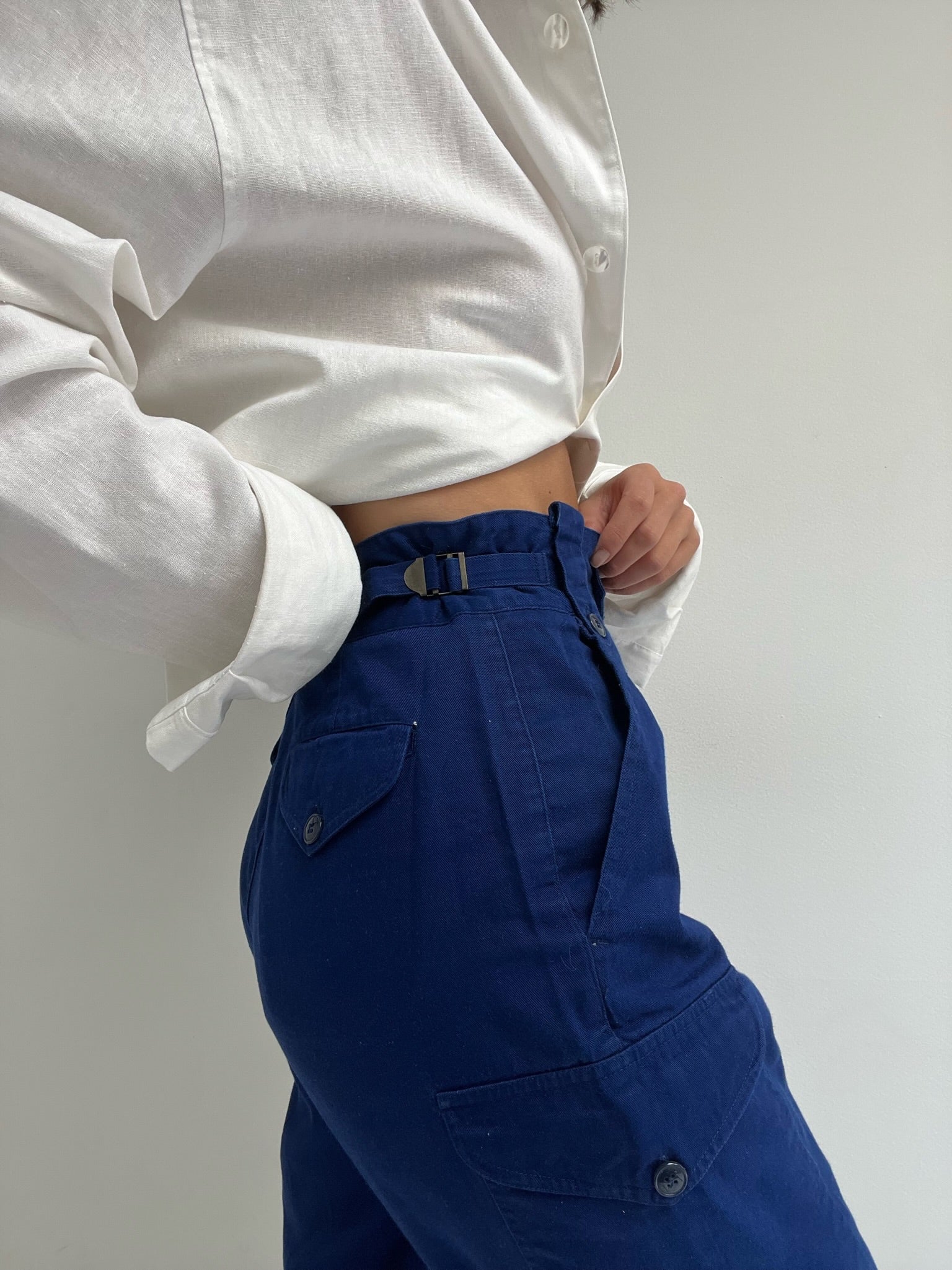 Vintage Sapphire Tapered Cargo Pant – NA NIN