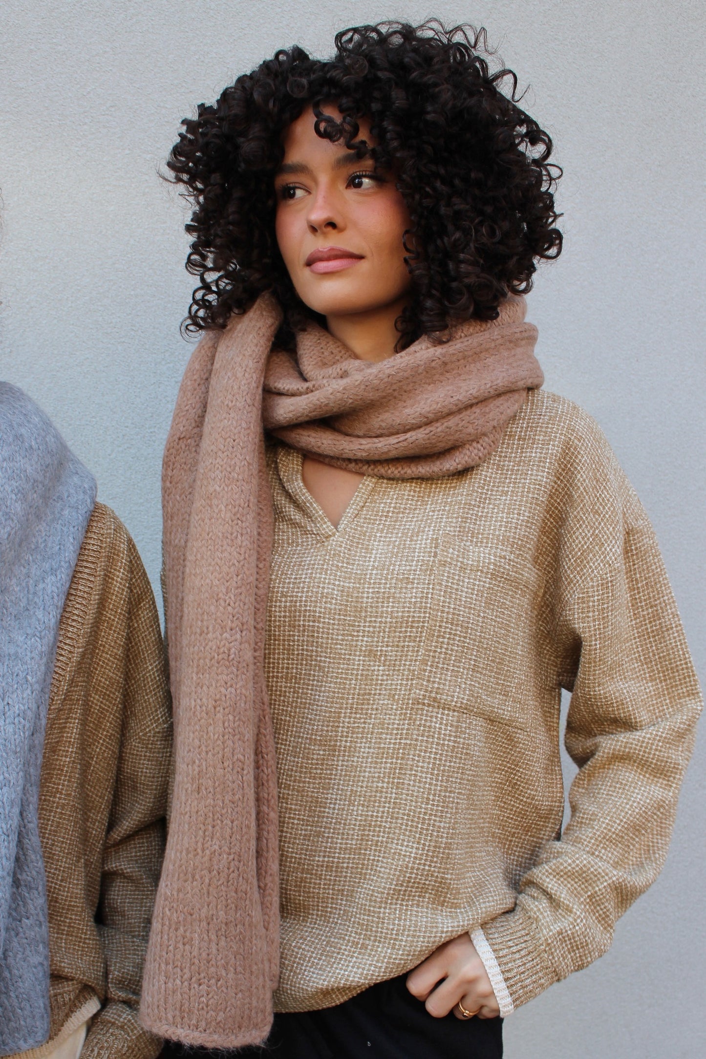 Kit Basketweave Silk Knit Popover