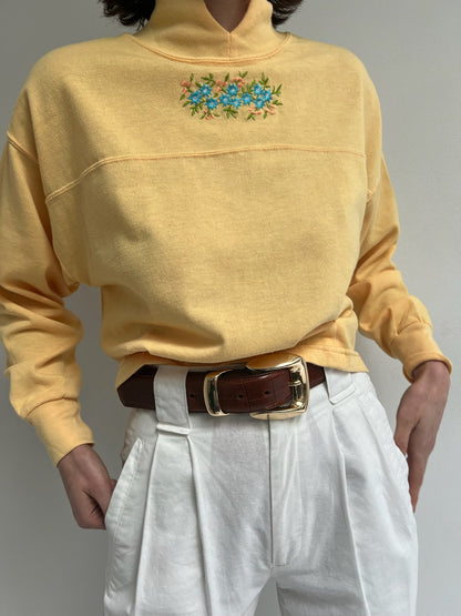 Sweet Vintage Embroidered Spring Popover