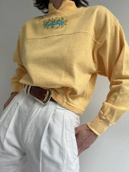 Sweet Vintage Embroidered Spring Popover