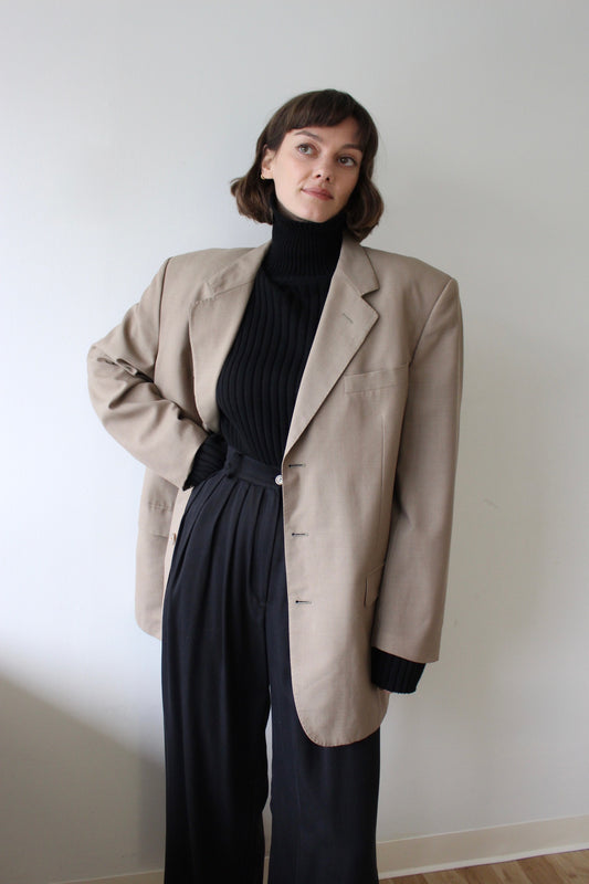 Vintage YSL Latte Wool Blazer