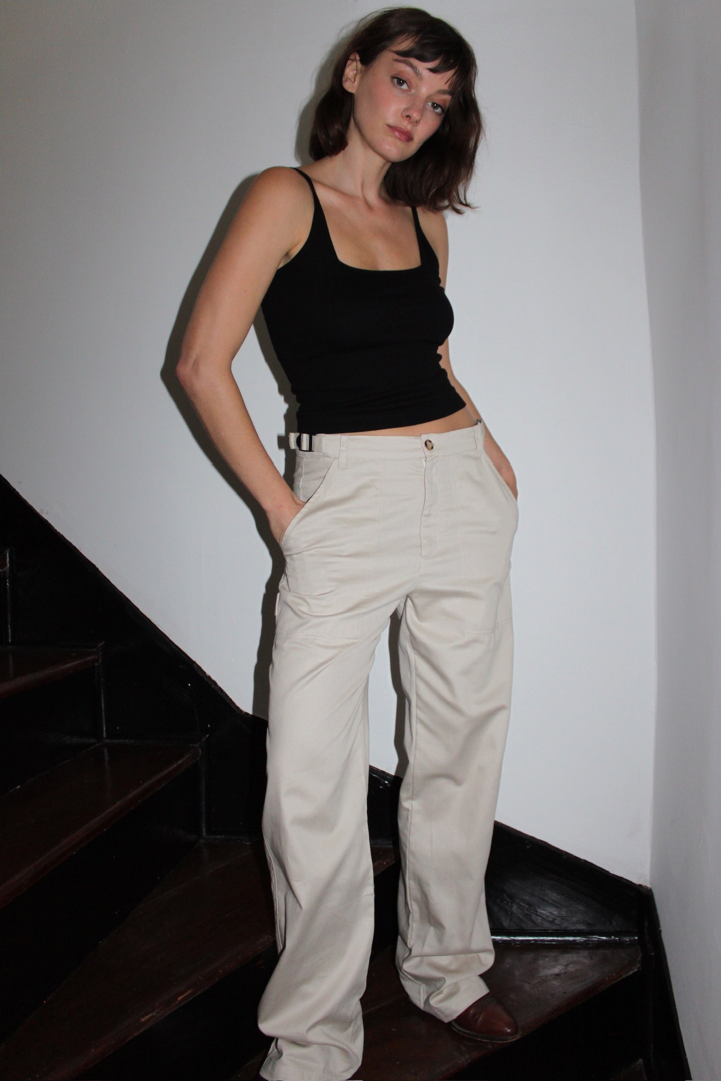 Ingrid Cotton Twill Carpenter Pant