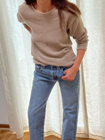 Lovely Vintage Taupe Lightweight Knit