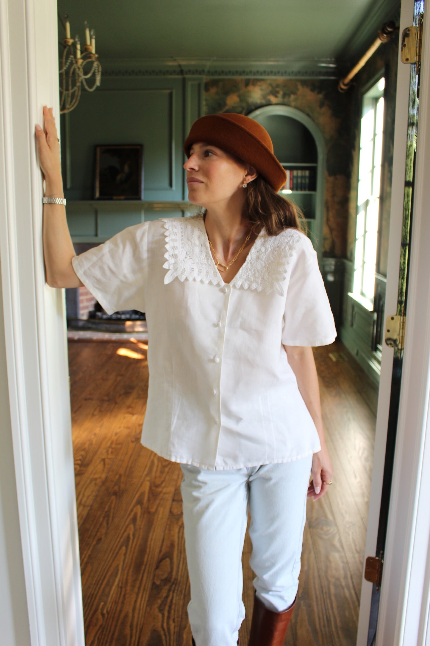 Vintage Butterscotch Felted Wool Hat