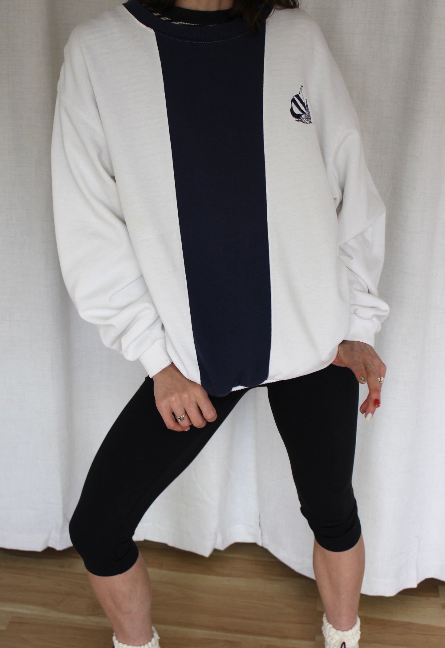 Vintage Nautica Wide Stripe Sweatshirt