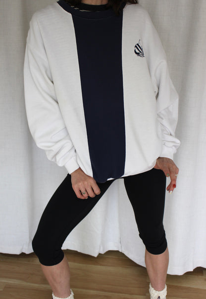 Vintage Nautica Wide Stripe Sweatshirt